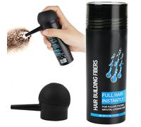 Fibra Capilar Kit, 27,5g Fibra Correctora Capilar con Cabezal Rociador,Tratamiento Para la Caída Del Cabello para Adult,Espesante Polvo para Adelgazar El Cabello,Grueso Cubre la Calvicie Marrón Oscuro