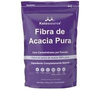 Fibra de Acacia Pura | 0 g de carbohidratos | cero calorías | Apoya el ayuno y la dieta cetogénica | Suplemento dietético prebiótico con fibra soluble | Sin aditivos | Bolsa de 500g | Ketosource®