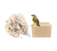 Fibra de anidación reconfortante para pájaros pequeños, mezcla de yute y algodón, adecuada para múltiples especies (80 g)