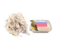Fibra de anidación reconfortante para pájaros pequeños, mezcla de yute y algodón, adecuada para múltiples especies (20 g)
