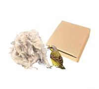 Fibra de anidación reconfortante para pájaros pequeños, mezcla de yute y algodón, adecuada para múltiples especies (40 g)
