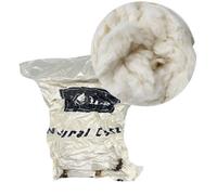 Fibra de bateo de algodón orgánico crudo blanco natural para relleno (algodón crudo 1 libra)