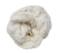 Fibra de bateo de algodón orgánico crudo blanco natural para relleno (algodón crudo 2 libras)