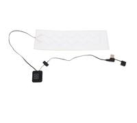 Fibra de Carbono Almohadilla Térmica USB 5v/2a Eléctrica | Temperatura Ajustable 35℃-55℃, Módulo Cosible Consumo, para Chalecos y Guantes, Blanco