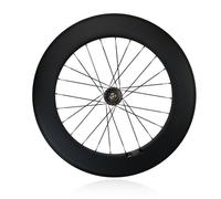 Fibra De Carbono Bicicleta De Piñón Fijo Ruedas Delantera Y Trasera 700C Juego De Ruedas para Bicicleta De Pista 100/120mm 3/24H Bujes Rodamientos para 17T De Una Sola Velocidad(Rear)