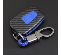 Fibra de carbono caja clave para llaves con ABS Smart Fob Control remoto, para Yota, CHR C-HR Prado Prius Skamrica RAV4 2018 2/3/4 teclas 3 botón azul carbono