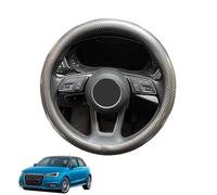 Fibra de Carbono Forma Redonda Funda Volante para A1 S1 8X 2011-2018 Protector de Volante Antideslizante Sport Accesorios Coche Brillante,Grey