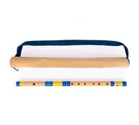 Fibra de PVC | C Natural | Diestros | Hilos azules y amarillos | Colores surtidos para cubierta de terciopelo + flauta completa curso en línea para principiantes en hindi e inglés