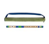 Fibra de PVC | C Natural | Diestros | Hilos azules y verdes | Colores surtidos para cubierta de terciopelo + flauta completa curso en línea para principiantes en hindi e inglés