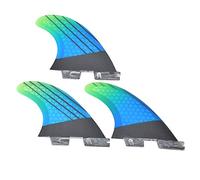 Fibra de vidrio FCS2 elegante Gradiente azul verde Gradiente Tablero de surf Fin de la aleta Flexible de surf