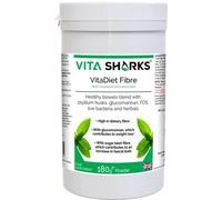 Fibra VitaDiet con cáscara de psyllium para un control suave del colesterol vegano, limpieza intestinal, desintoxicación y apoyo digestivo. Supresor natural del apetito