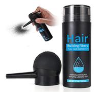 Fibras Capilares 27.5 g, Fibras Capilares de queratina Aplicador,Cabello Completo en Segundos, para pérdida de cabello Spray en polvo (Negro)