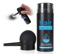 Fibras capilares 27.5g, ocultan completamente la pérdida del cabello, Acabado Natural, Polvos Texturizantes Pelo Hombre, engrosamiento instantáneo del cabello marrón medio