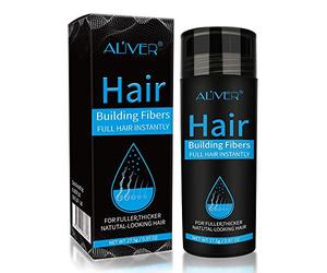 Fibras Capilares Aliver Para Cabello Debilitado - Fórmula Natural Indetectable, Más Grueso Y Lleno En 15 Segundos - Oculta La Pérdida De Cabello Para Hombres Y Mujeres (Marrón Medio)