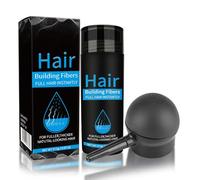 Fibras Capilares Negras con Aplicador, Fibras Capilares de Queratina, Polvos para el Volumen del Cabello para Hombres y Mujeres para Calvicie y Adelgazamiento del Cabello