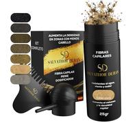 Fibras Capilares Rubio Claro 25g con Aplicador y Peine | Fibra Capilar Hombre y Mujer para Cubrir Calvas, Disimular Calvicie y Aumentar Volumen Cabello | Resistentes al Agua y con Efecto Natural