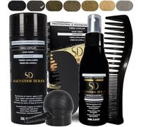 Fibras Capilares Salvathor Duran Kit Premium 25 g - Fibra Capilar + Aplicador + Peine Contorno + Peine de Volumen Pelo + Fijador Fibras Capilares