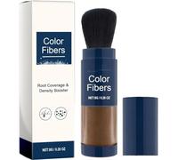 Fibras de color de gran tamaño con juego de recarga, espesante para cabello teñido, para retoque de raíces (Dark Brown)