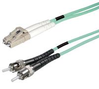 Fibre optic om4 patch cable lc-st multimode (50/125µ) duplex, colour: