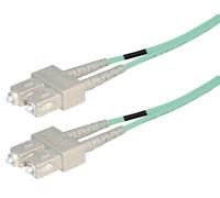 Fibre optic om4 patch cable sc-sc multimode (50/125µ) duplex, colour: