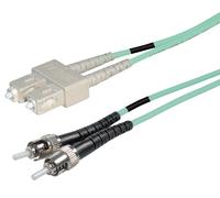 Fibre optic om4 patch cable sc-st multimode (50/125µ) duplex