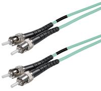 Fibre optic om4 patch cable st-st multimode (50/125µ) duplex