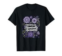 Fibromialgia crónicamente Impresionante diseño Floral de Dolor crónico Camiseta gráfica económica