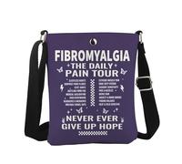 Fibromyalgia Daily Pain Tour - Bolso cruzado para sobrevivientes de dolor crónico, regalo para enfermedades crónicas, Fibromialgia Cb UE, 5.91 Inches ×8.27 Inches