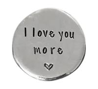 Ficha de amor de peltre - Moneda sentimental hecha a mano, colgante conmemorativo de bolsillo, regalo de inspiración afortunada | Moneda de memoria significativa para la celebración del cumpleaños de