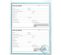 Ficha de Registro de Huespedes: Registro De Huespedes En Un Hoteles, Hostales O Casas De Huéspedes. 2 Fishas/pagina (100 Paginas 21.59 x 27.94 cm)