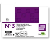 Ficha liderpapel lisa nº3 100x150mm paquete de 100 180g - FL03