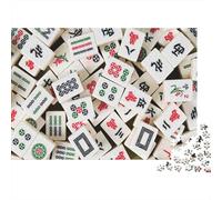 Ficha Mahjong Educativo Puzzle de 1000 Piezas Puzzle para Adultos Papel Juego de Puzzle 1000 Piezas Símbolos Chinos Concentración Regalo Decoración Hogar 38x26cm/1000pcs