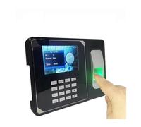 Fichaje en máquina para empleados de pequeñas empresas 4000 MAh batería biométrica huella digital reloj grabadora asistencia empleado electrónico dedo y tarjeta tiempo de asistencia(Size:English,Color