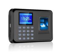 Fichaje en máquina para empleados de pequeñas empresas Máquina biométrica con contraseña for registrar la asistencia de huellas dactilares, multilenguaje, con pantalla LCD de 2,4 pulgadas, reloj de ti