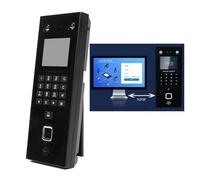 Fichaje en máquina para empleados de pequeñas empresas Sistema de Control de Acceso de puerta con reconocimiento facial USB de 2,4 pulgadas, máquina de tiempo de asistencia facial con huella dactilar,