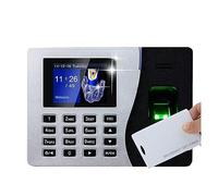 Fichaje en máquina para empleados de pequeñas empresas Tarjeta USB /IP RFID, reconocimiento biométrico de huellas dactilares, máquina de tiempo de asistencia, grabadora de tiempo Clcok(Color:K14-ID)
