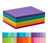 Fichas 210 unidades A6 4x6 pulgadas (10,16 cm x 15,24 cm), tarjetas didácticas, 180 g/m² de gramaje grueso, juego de 7 colores, tarjetas de estudio multicolores para colegios, oficinas y trabajo.
