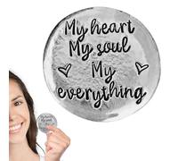 Fichas de bolsillo de peltre, fichas de bolsillo Moneda - Moneda del sentimiento de amor, colección de monedas de amor, recuerdo conmemorativo para inspirar y hacer afortunado él