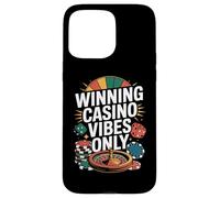 Fichas de Dados de Ruleta Solo vibras de Casino ganadoras Carcasa para iPhone 15 Pro MAX