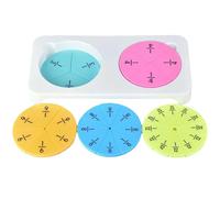 Fichas de fracción, fichas de fracción Conjunto de aula - Juegos de fracción para niños,Kit educativo, ayudas de enseñanza codificadas por colores, herramientas de aprendizaje para la escuela primaria