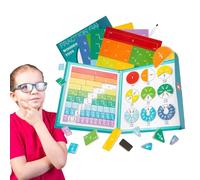 Fichas De Fracciones Magnéticas: Juego Educativo De Aprendizaje MINT Matemáticas, Juego Completo Para Cálculos De Fracciones Ilustrativos, Interactivo Y Lúdico, Adecuado Para Niños, Niñas, Estudiantes