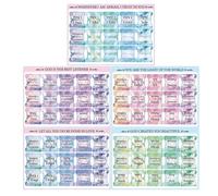 Fichas de índice bíblico, fichas bíblicas - Etiquetas bíblicas laminadas estilo boho con letra grande,Etiquetas impermeables para diario, 5 hojas de pegatinas bíblicas del alfabeto para hombres y muje