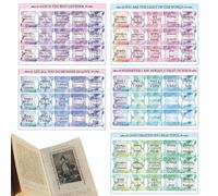 Fichas de páginas de la Biblia, Tarjetas de capítulos de la Biblia,Hojas divisorias de Biblia con impresión grande estilo Boho | 5 hojas de pegatinas bíblicas con alfabeto, material impermeable para
