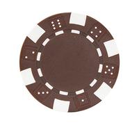 Fichas De Póquer 10 PCS Abdominales Poker Poker de plástico Casino Texas Hold'em Poker Metal Monedas Chips Set Poker Accessories Fábrica Poke Chips al por Mayor Fichas Póquer De 50 100 (Size : Brown