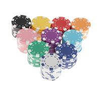 Fichas De Póquer 100pcs Juegos de Tablero Multicolor en Chips en Poker Chips Accesorios Fichas Póquer De 50 100