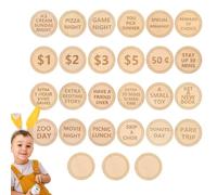 Fichas de recompensa de Pascua para,fichas de recompensa de Pascua de madera - 27 monedas token de comportamiento de Pascua | Fichas de huevos de Pascua, fichas de madera de Pascua para la fiesta de