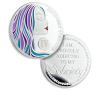 Fichas de sobriedad de 4 años para mujeres, monedas AA, alcohólicos, anónimos, medallón, regalos de sobriedad para mujeres, chip de recuperación, ficha de aniversario