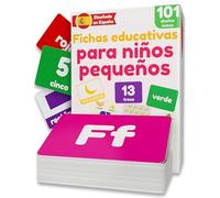 Fichas educativas para niños pequeños | Tarjetas Bebés 1-3 Años | Flashcards Alfabeto Infantil | Letras Números ABC Colores Formas Animales | 101 Tarjetas Aprendizaje | Juguete Desarrollo Lenguaje