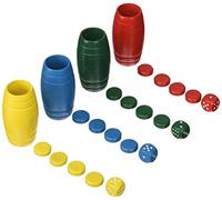 Aquamarine Games Fichas y cubiletes de parchis