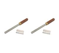 Ficher 2 limas de coronación de trastes de guitarra, de borde de traste, herramienta redondeada de extremo de traste, ranuras y de radio, herramientas de traste de guitarra